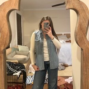 Faded Glory Light Blue Denim Top